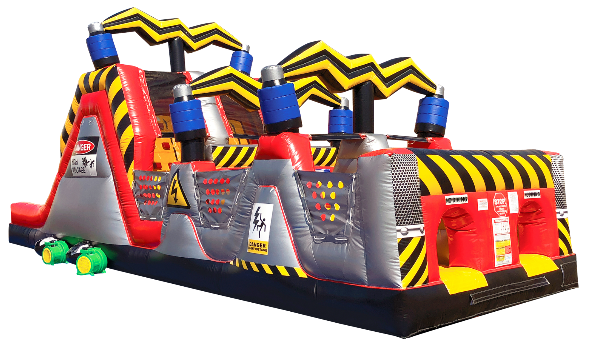 high voltage inflatable obstacle course
