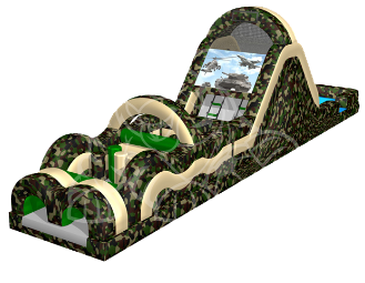 camo inflatable obstacle course