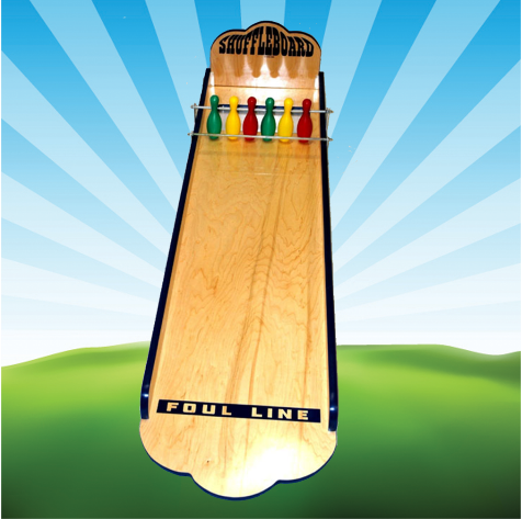 6 pin shuffleboard game