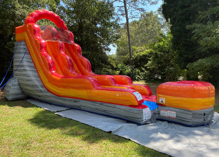 lava falls water slide inflatable