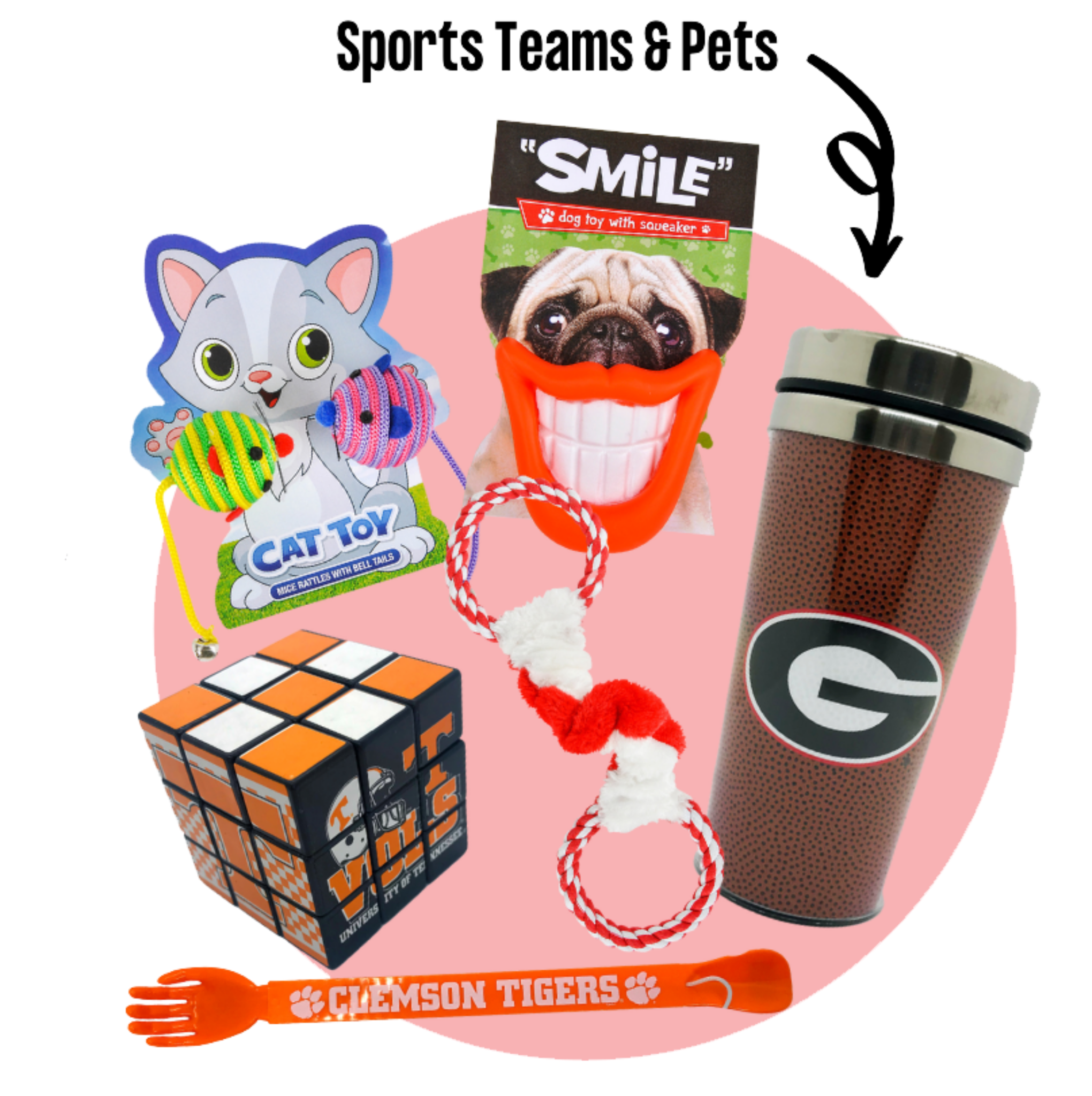 holiday shop gifts for pets, sports teams