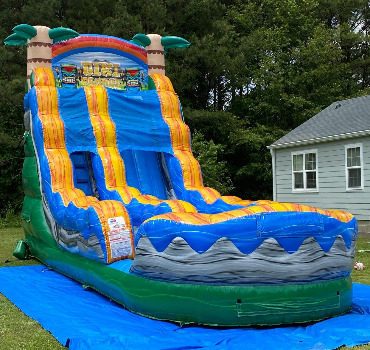tiki plunge inflatable waterslide rental