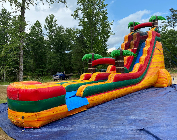 volcano island waterslide inflatable rental
